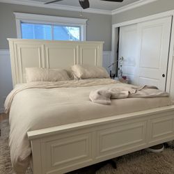 Beautiful White King Bed Frame