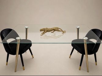 GOLD DINING TABLE π Glass top π½οΈππ½οΈ