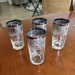 Vintage  Vitreon Queens Lusterware Glasses