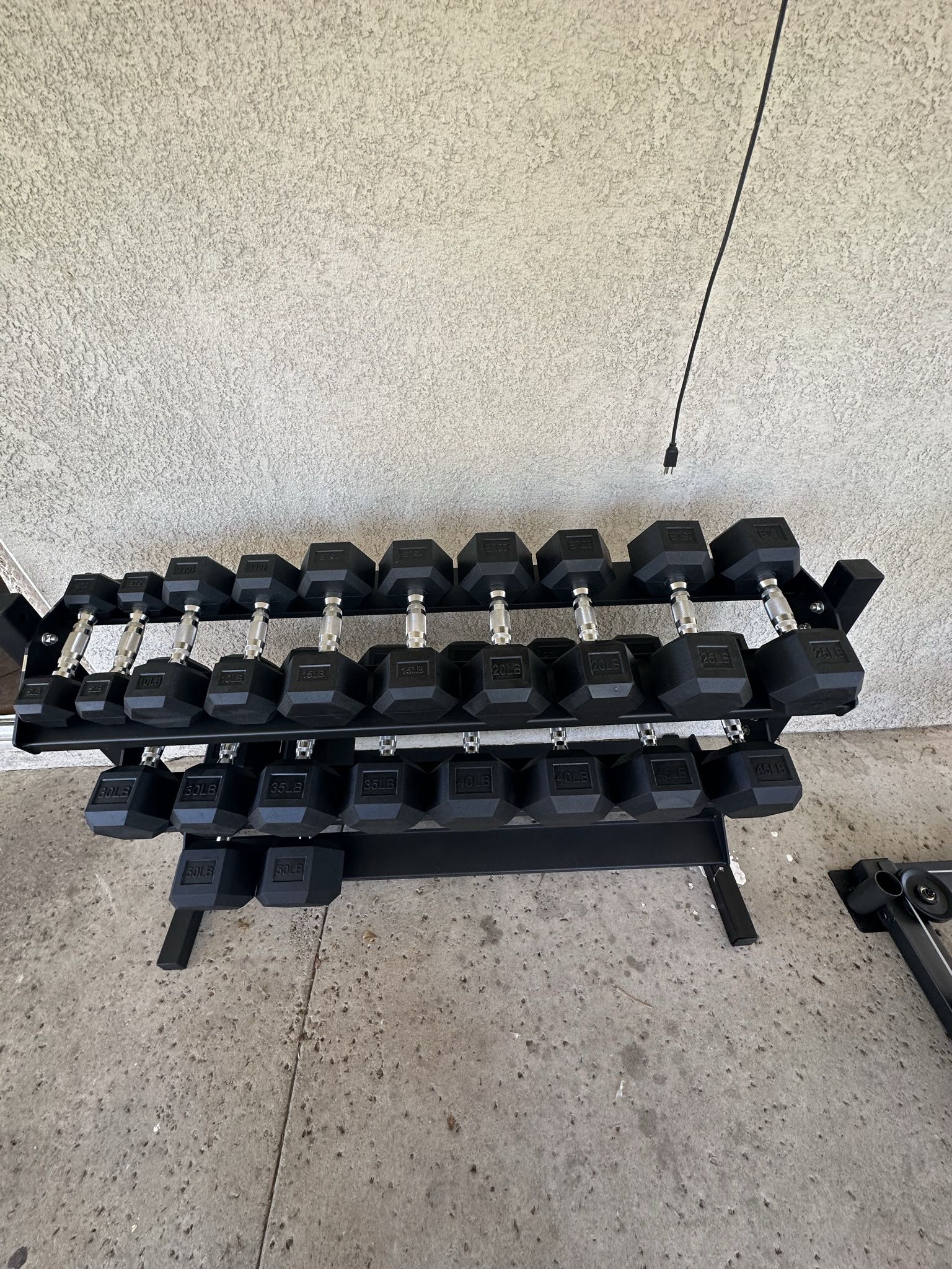 5-50lbs Dumbbells w/Rack