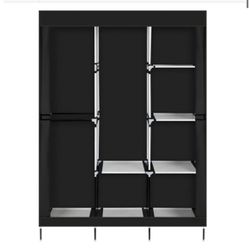 Ktaxon Wardrobe Armoire Portable Closet ,Clothes Storage Rack 8 Shelves, Black