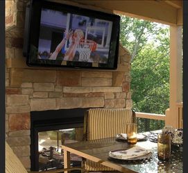 Outdoor TV Hard Cover Weatherproof Protection Enclosure (45"-55" TVs) – Black
