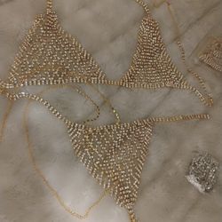 New With Tags**Ladies Rhinestone  *BLING* DIAMOND bikini Set Dancer Valentine's 