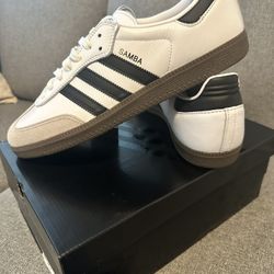 Adidas White Samba Shoes Size 10.5 & 11