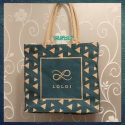 LARGE BURLAP TOTE BAG
