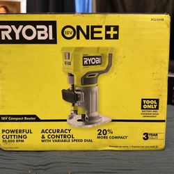 For sale, Both items new, In box.  Ryobi Router Tool, 18V And Battery charger.  One asking $80 For both.  Must sell today to pay for Storage.