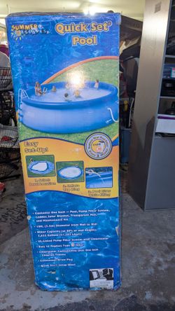 18ft x 48" fast set pool with ladder and filter
