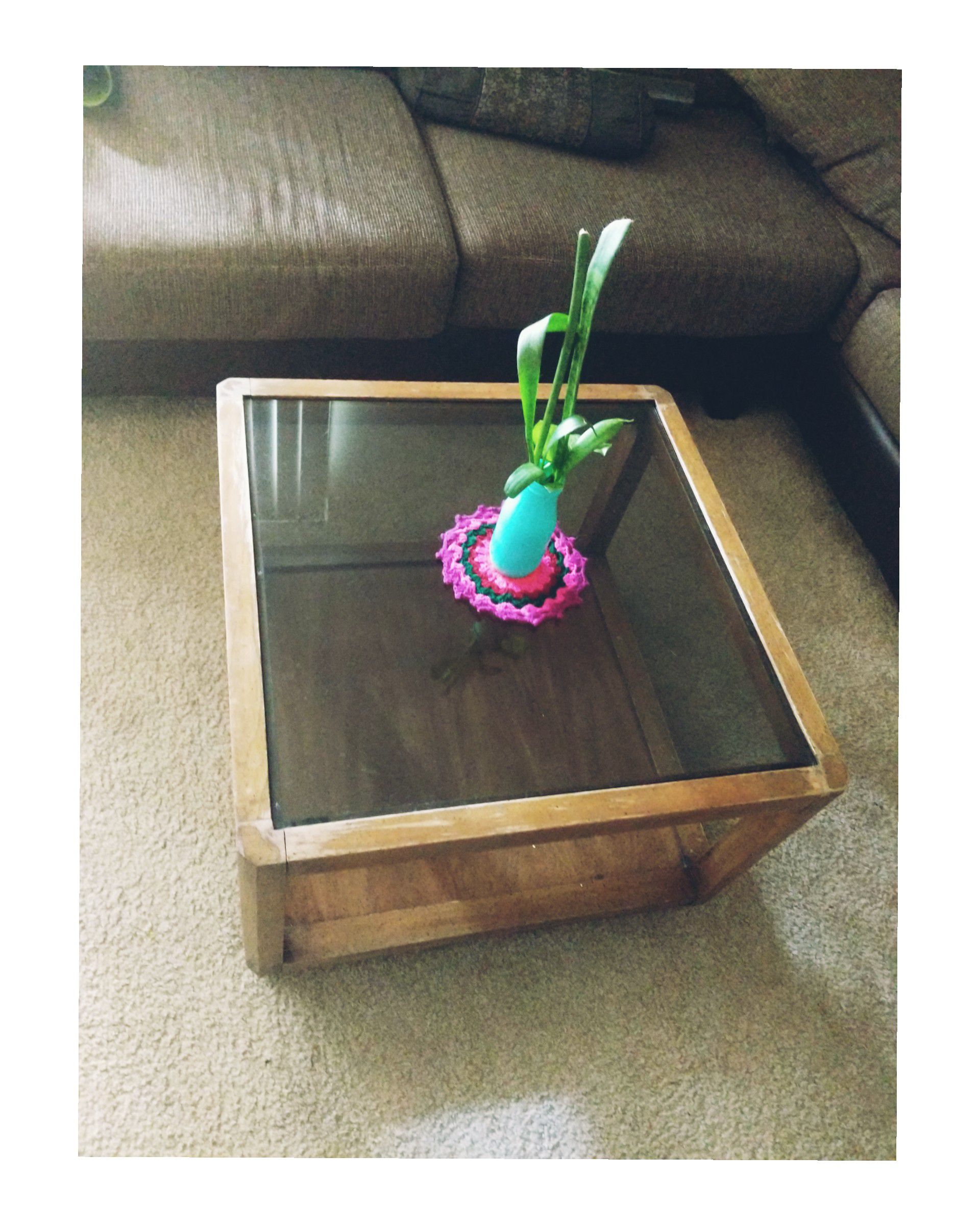 Beautiful Black Glass coffee table for $25