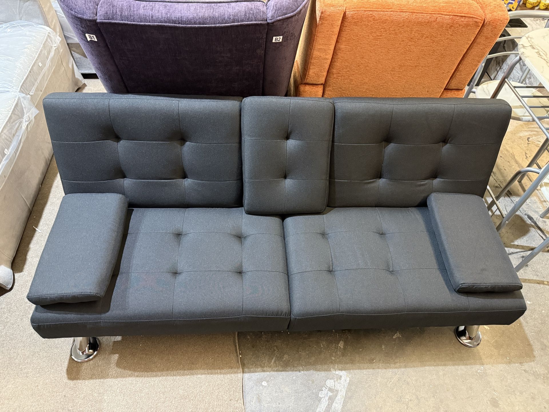Brand new futon sofa bed in black