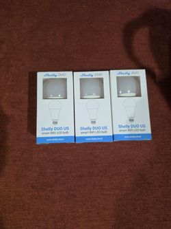 3x Shelly Duo WiFi Smart Bulbs, E26, Cold or Warm Light