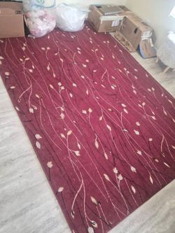 Large red area rug