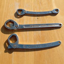 Heavy Duty Vintage Multi-Wrenches Set Of 3