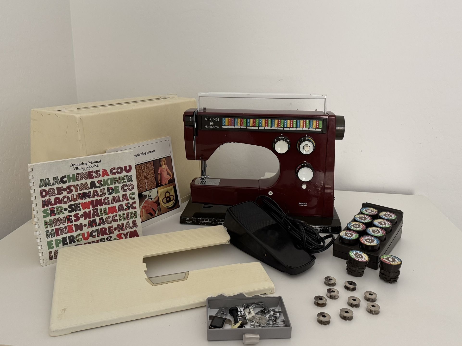 1970s Husqvarna Viking 6460 Ruby