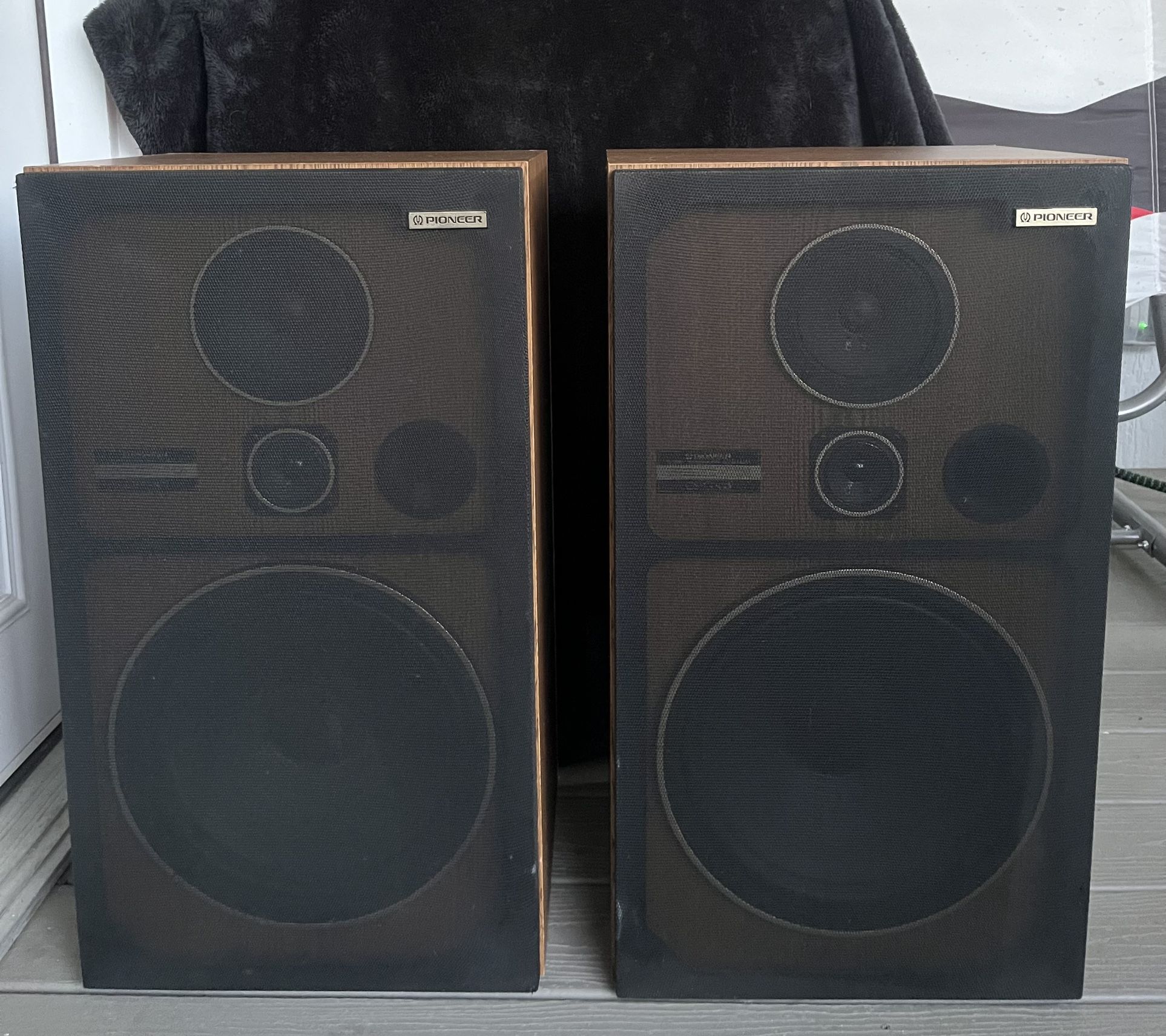 Vintage Pioneer 3-Way Speaker System-pair