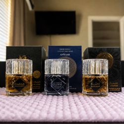 Mini Arabic Perfume Collection – Khamrah, Anwaar & Jasaar