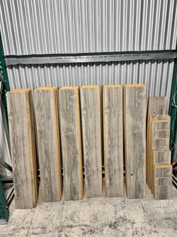 Gray Wooden Laminate Flooring Planks