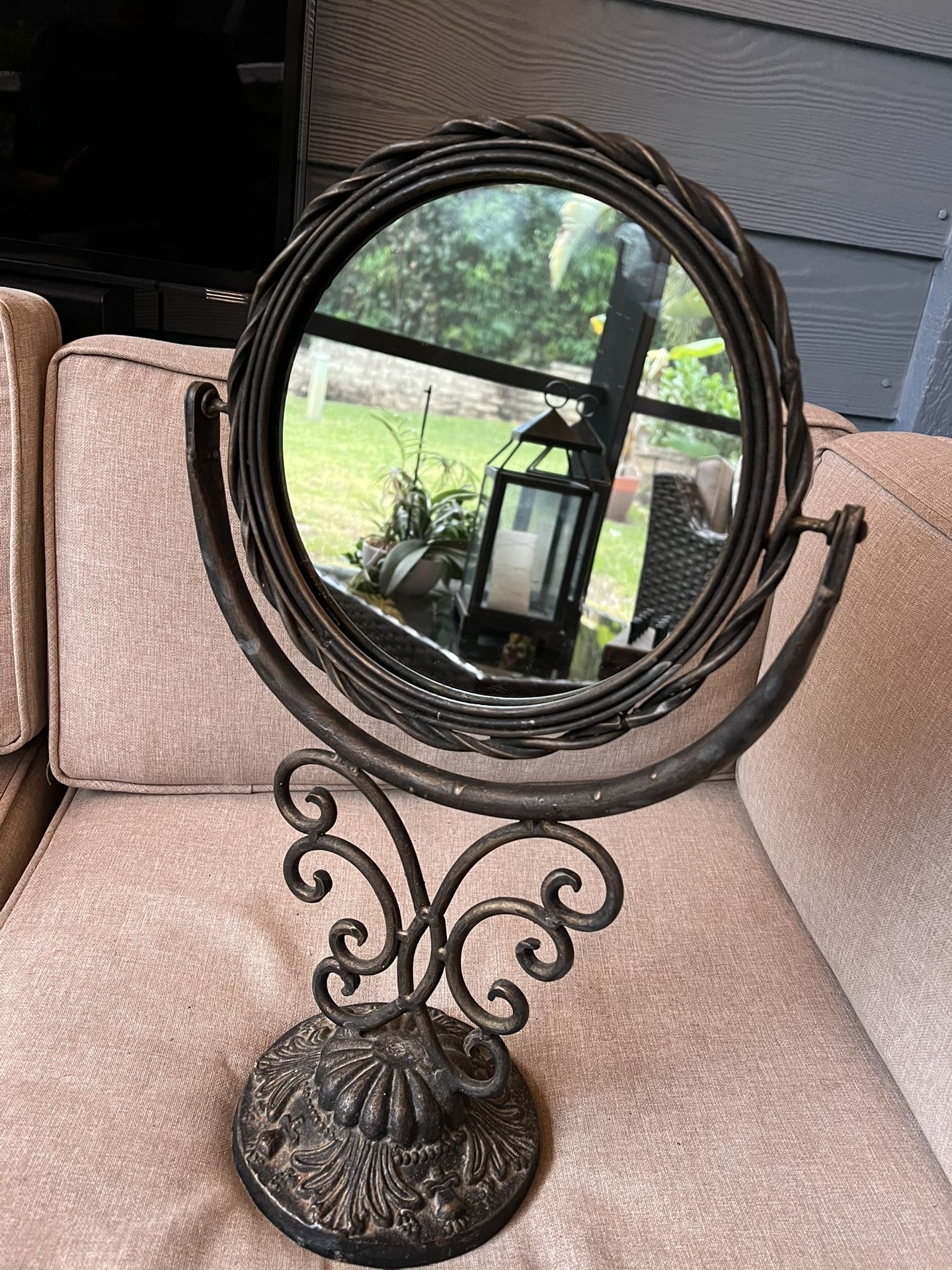 Vintage Iron Vanity Mirror