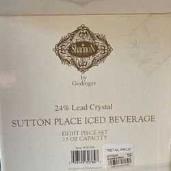 Sutton Place 8 Piece Crystal Beverage Set 