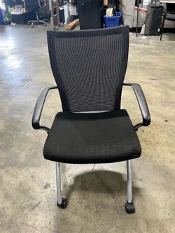 Mayline Valore Office Chair Black Mesh tilt