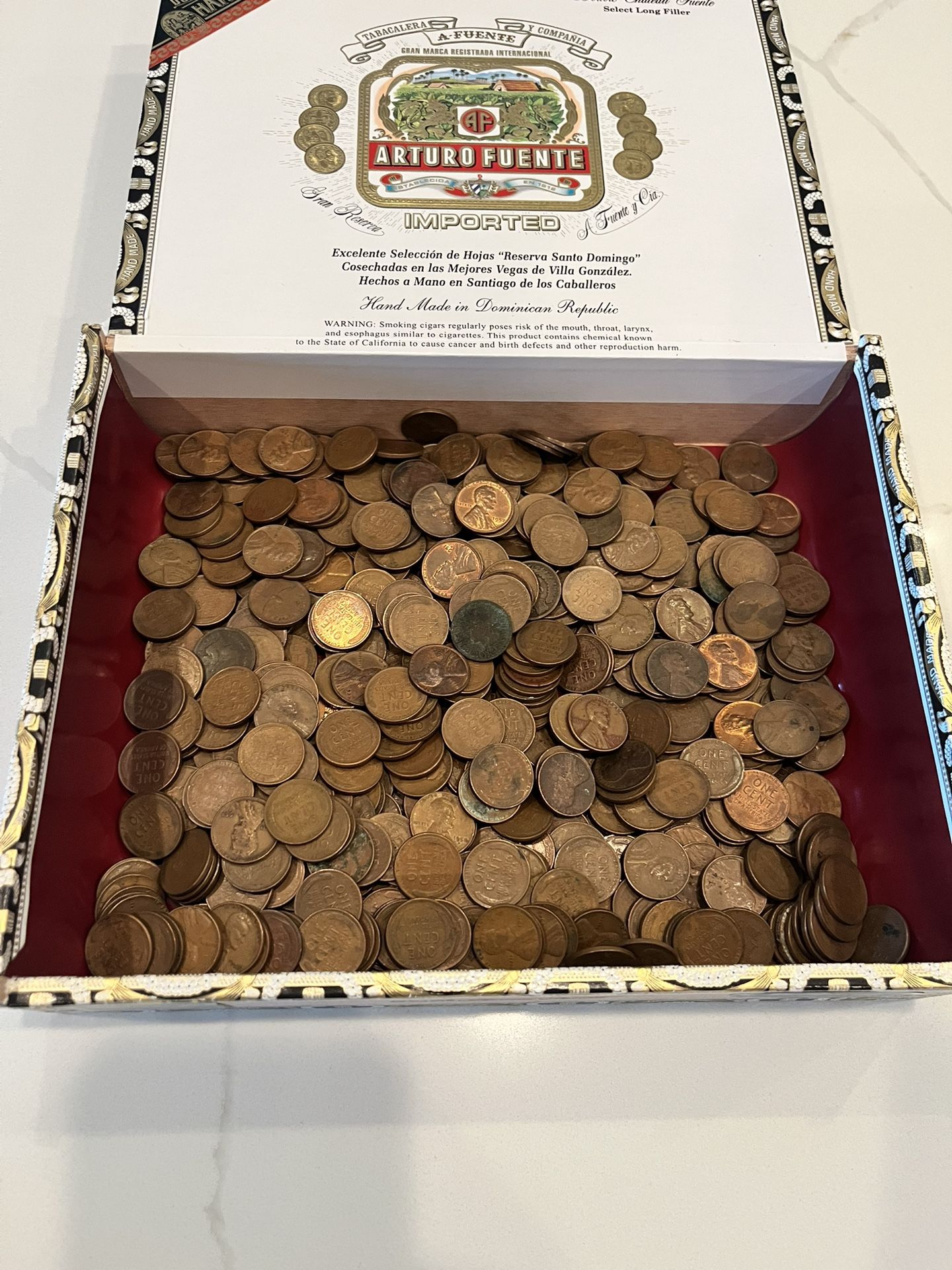 Coins -Box Of 500 Wheat Pennies