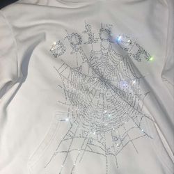 Sp5der OG Rhinestone Logo Hoodie
