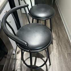 Bar Stools Black Swivel Chairs 