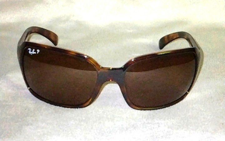 Ray-Ban RB4068 Classic Havana Brown Tortoise  Women's Wrap Polarized Sunglasses
