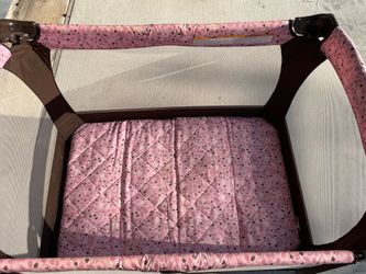Pink baby playpen