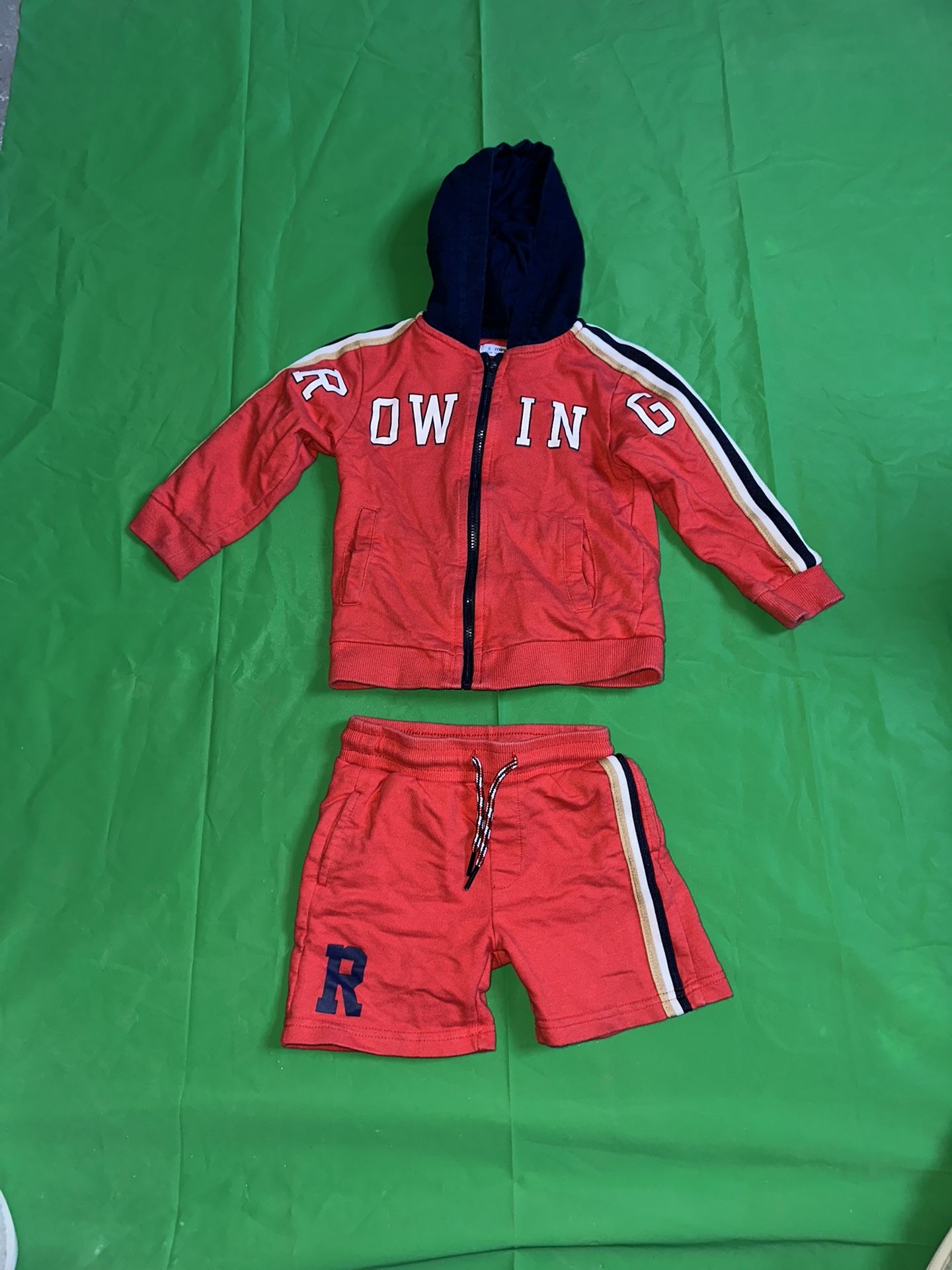 Mayoral Hoodie and Shorts Set with Stripes Sz. 2