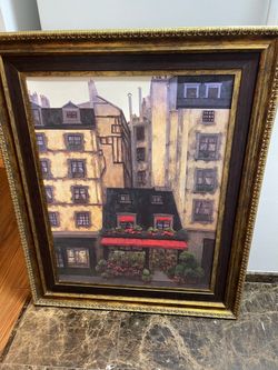 Cedar Creek Flowers On The Boulevard Framed Art 38”W x 46”H Used Condition $80 Firm on Price