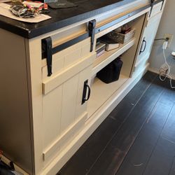 Black And White Wood Tv Stand/ Dresser