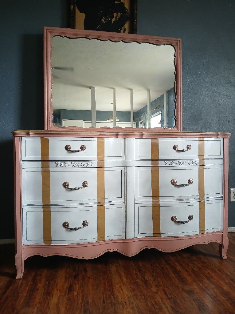 French dresser W/ Mirror and Nightstand
