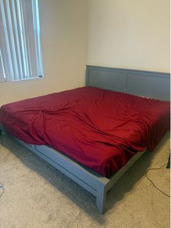 King size bed and bedframe