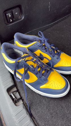 Yellow Navy Blue Nike Dunks