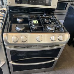 LG Stainless Steel 5burners Gas Double Oven