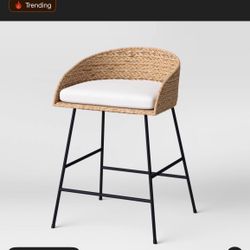 Set Of 3 Wicker Counter/Bar Stools 