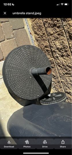 Black Outdoor Patio Umbrella Stand Base