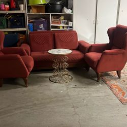 Sofa And 2 Chairs Asking 300 Obo