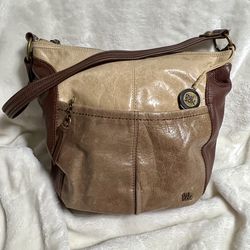 The Sak Tri-Color Leather Shoulder Bag Purse