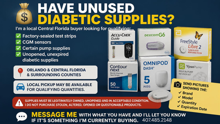 Got Unused, Sealed, Unexpired Diabetic Supplies?
