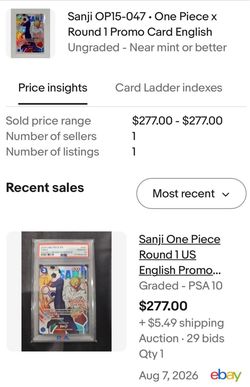 Sanji Round 1 x One Piece Collab Promo card  OP15-047 [English]