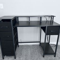 Modern Black RGB PC Desk