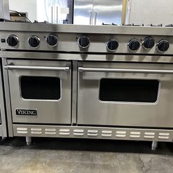 Viking 48”wide All Gas Range Stove With Griddle In Stainless Steel 