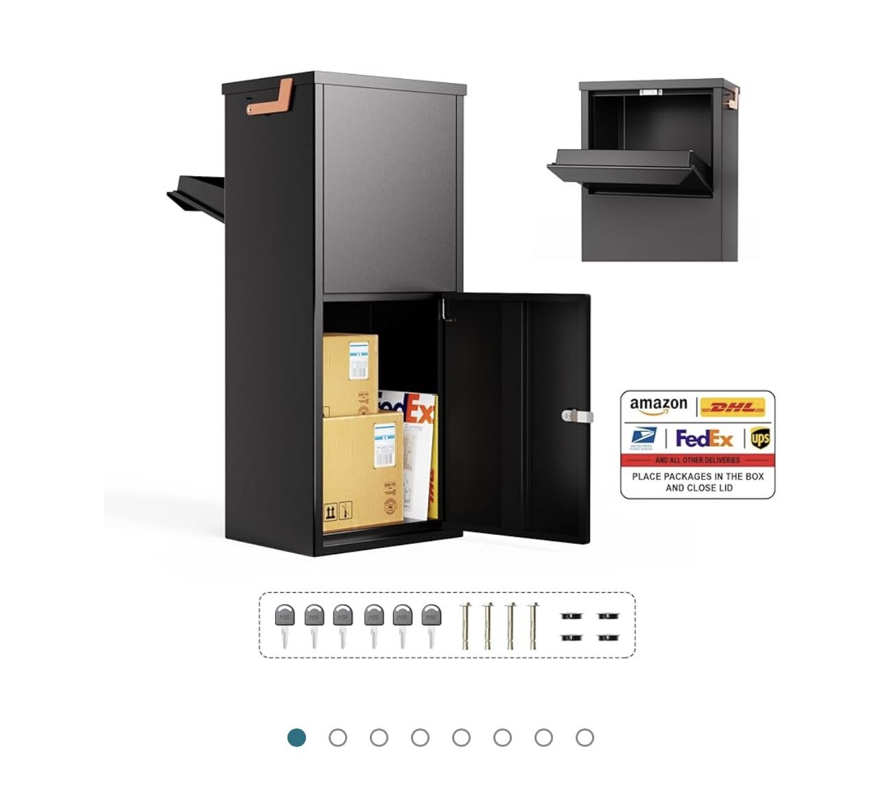 📦 Brand New Merapi Parcel Drop Box – Style 5 (Black)