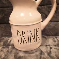 RAE DUNN DRINK CERAMIC FARMHOUSE MILK JUG STYLE PITCHER BRAND NEW