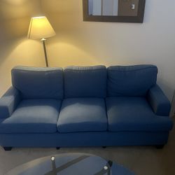 Gently Used Blue Sofa
