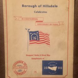 Vintage Borough Of Hillsdale NJ 1976 Shopping Guide  & Map- Cool Ads And Hist