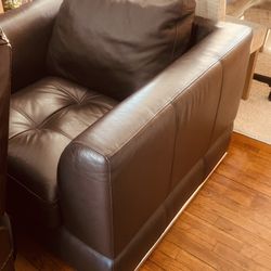 Brown Leather Armchair