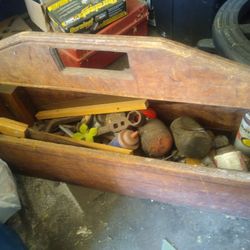 Vintage Wood Toolbox