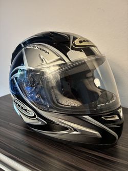 KBC Force RR Blade Full Face Motorcycle Helmet Black/Silver — Size SM (55-56) — Snell/DOT